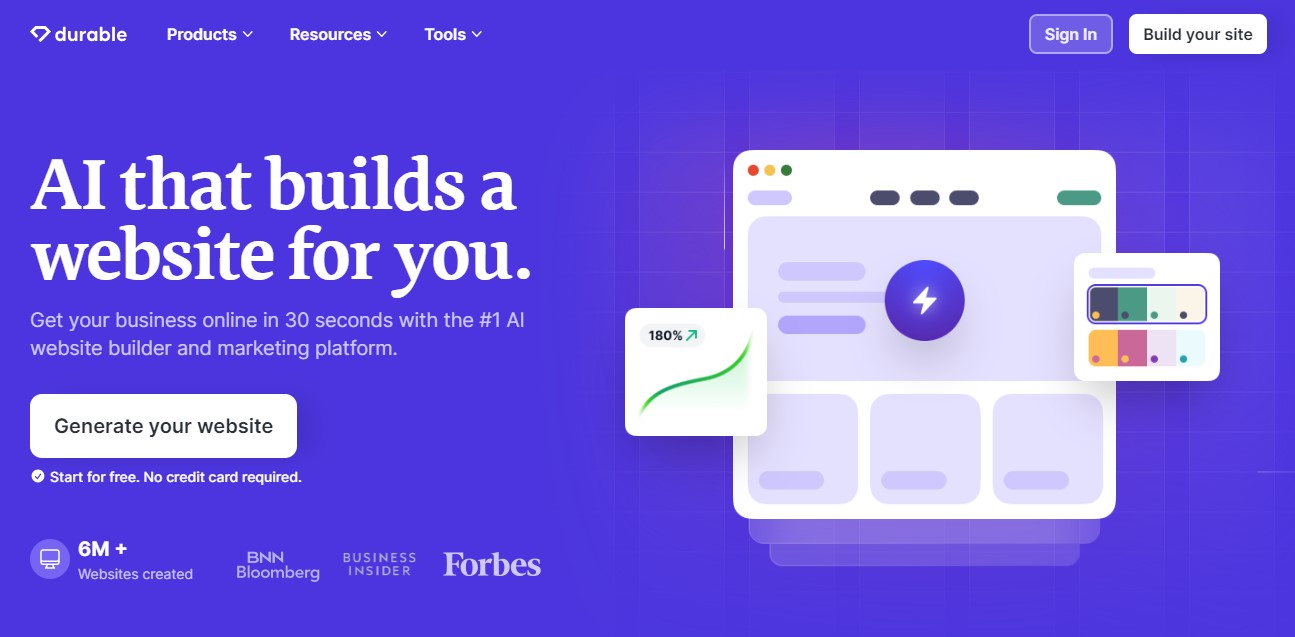 How to Create a Website with AI Tool Durable.co